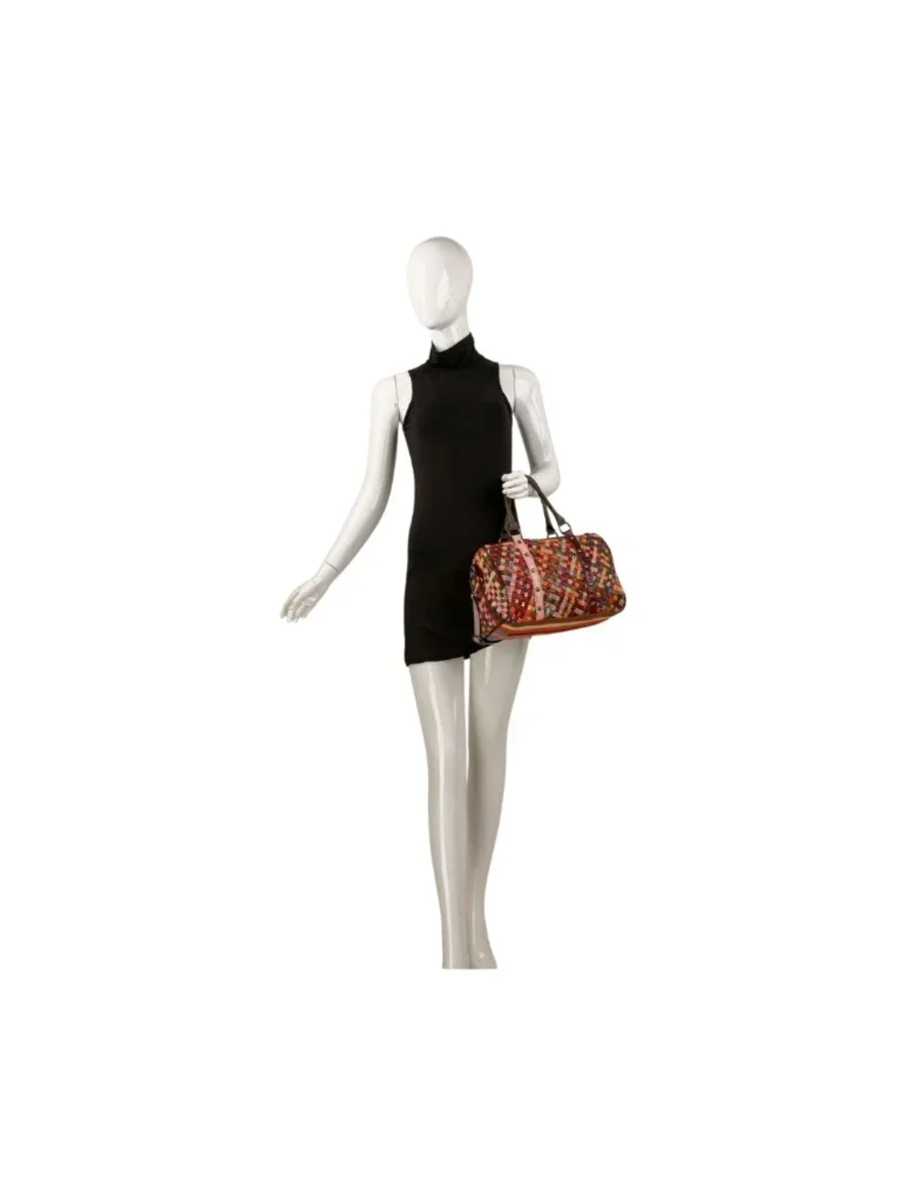 NWT Genuine Leather Woven Multicolor Large Satchel